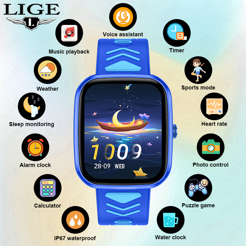 Smartwatch Watches Birthday Gift For Boys - Reloj Inteligente LIGE para Niños, con