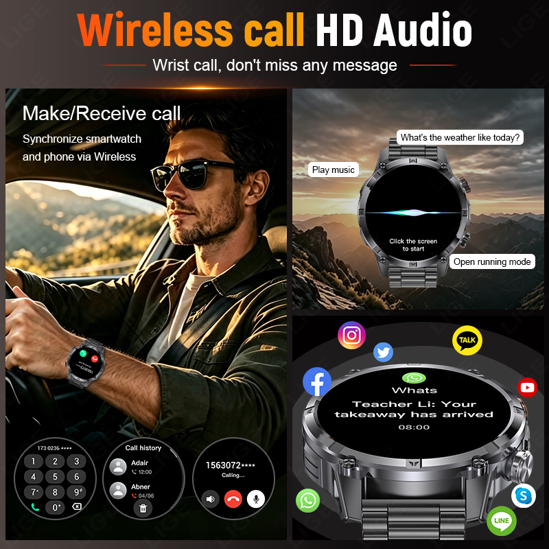 Reloj Inteligente Resistente p - Smartwatch Running Watches For Men reseña y precio