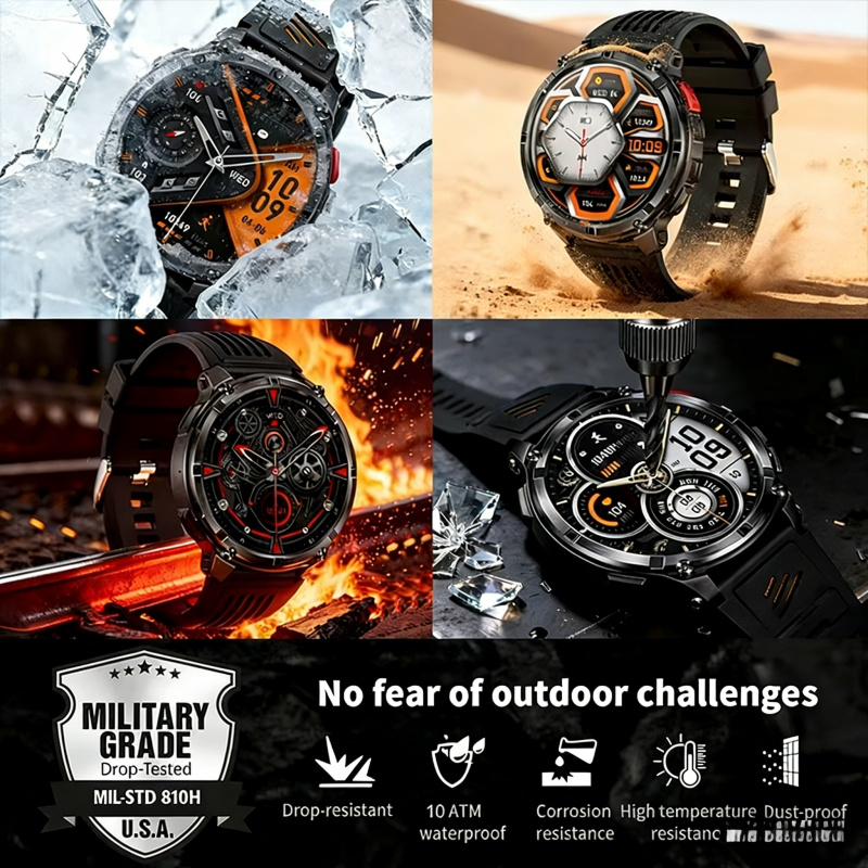 Relojes inteligentes militares - Smartwatch Running Watches For Men reseña y precio