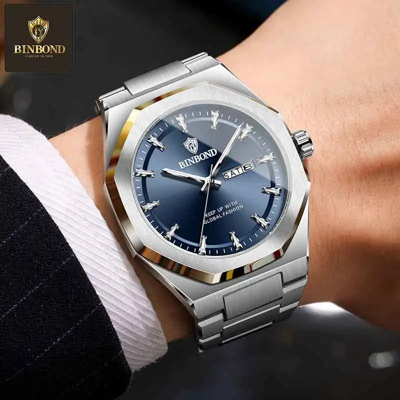 BINBOND, reloj de cuarzo a la  - Smartwatch Trending Watches For Men reseña y precio